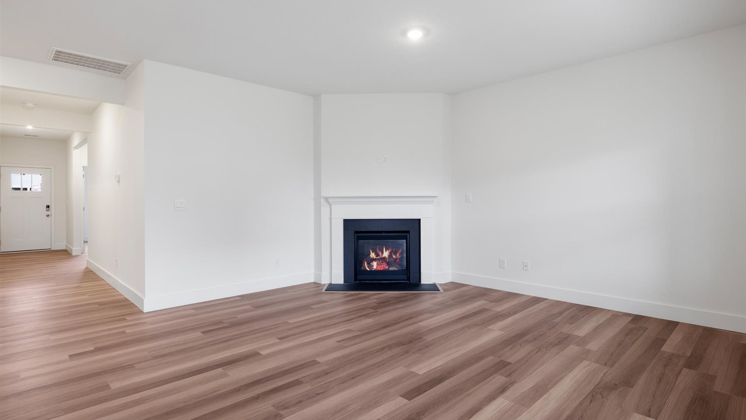 Open concept kitchen, living, and dining room space