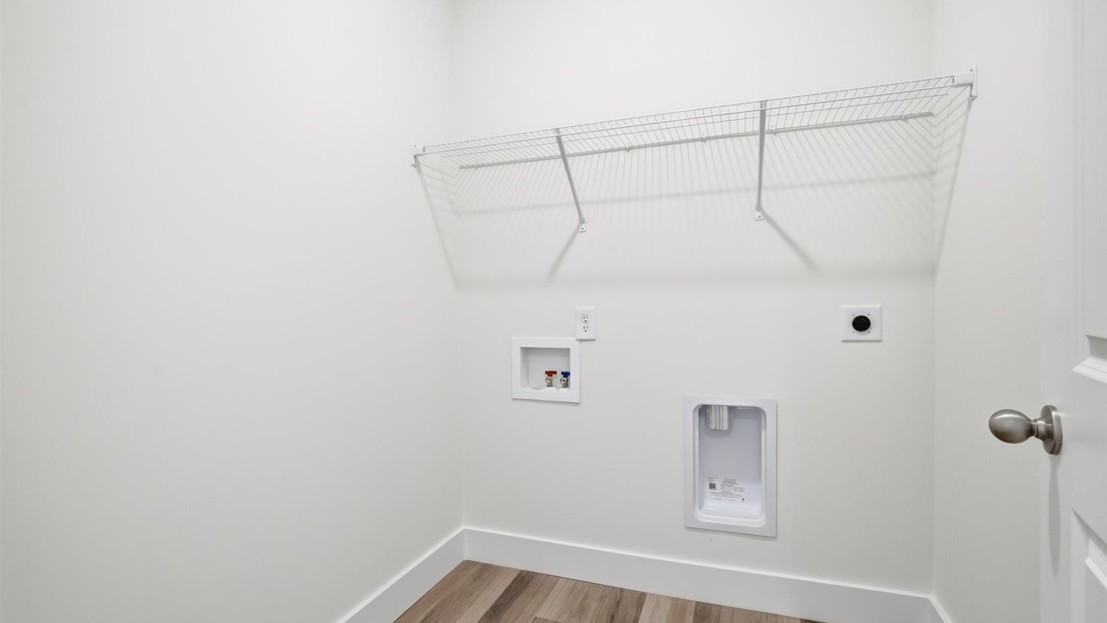 Laundry room with washer and dryer connections