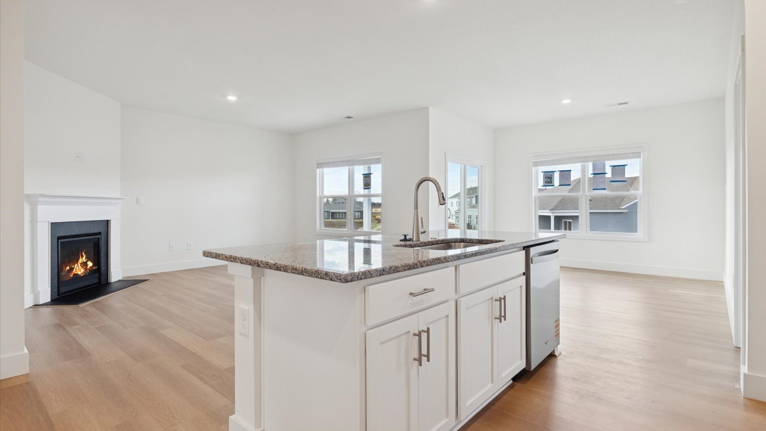 Open living and great room area with ample natural light