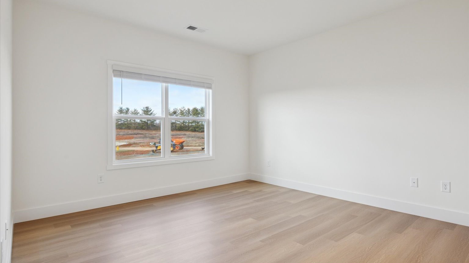 Primary bedroom with plush carpet floors and double light allowing windows