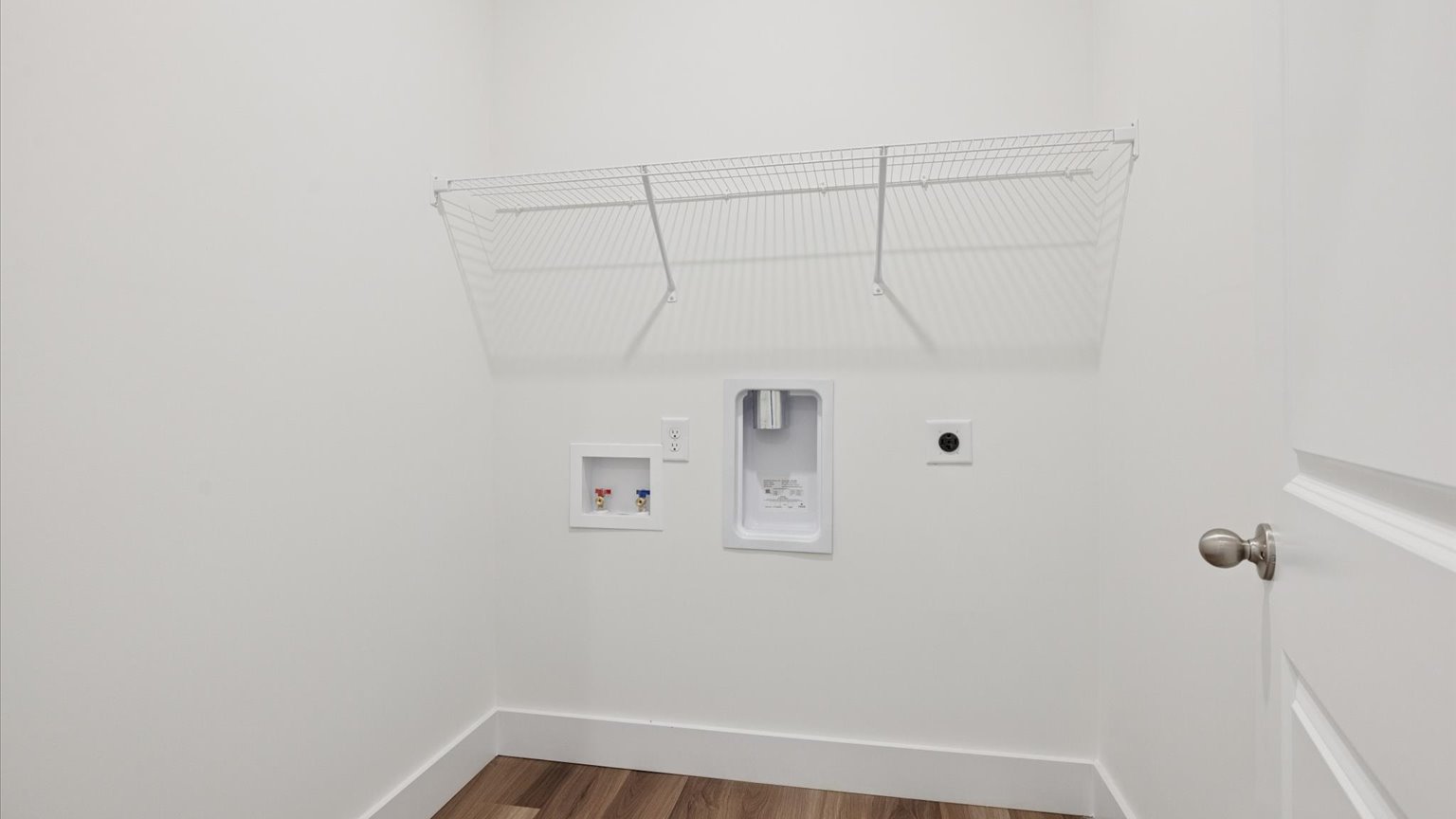 Laundry room with washer and dryer connections