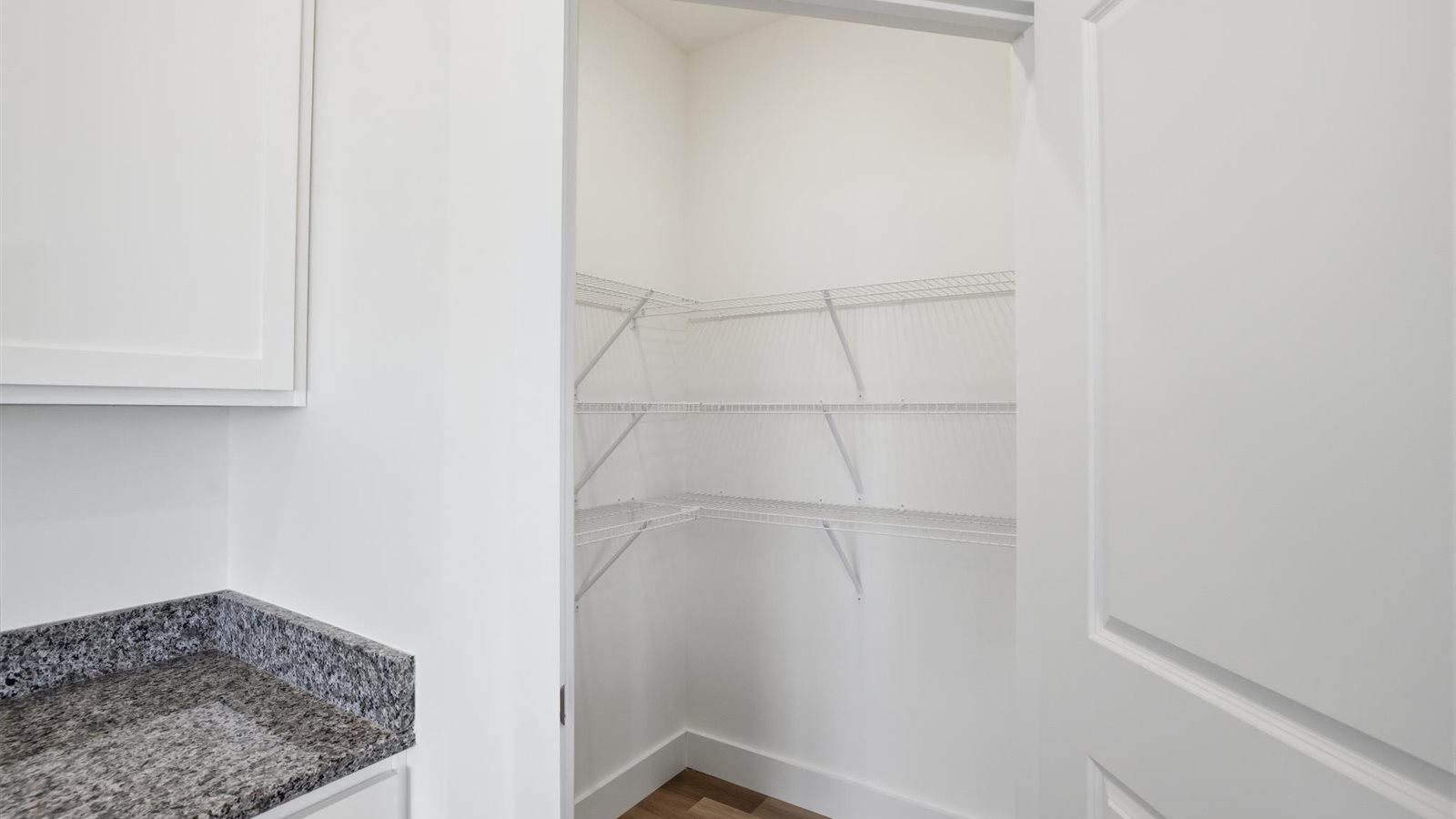 pantry with shelving