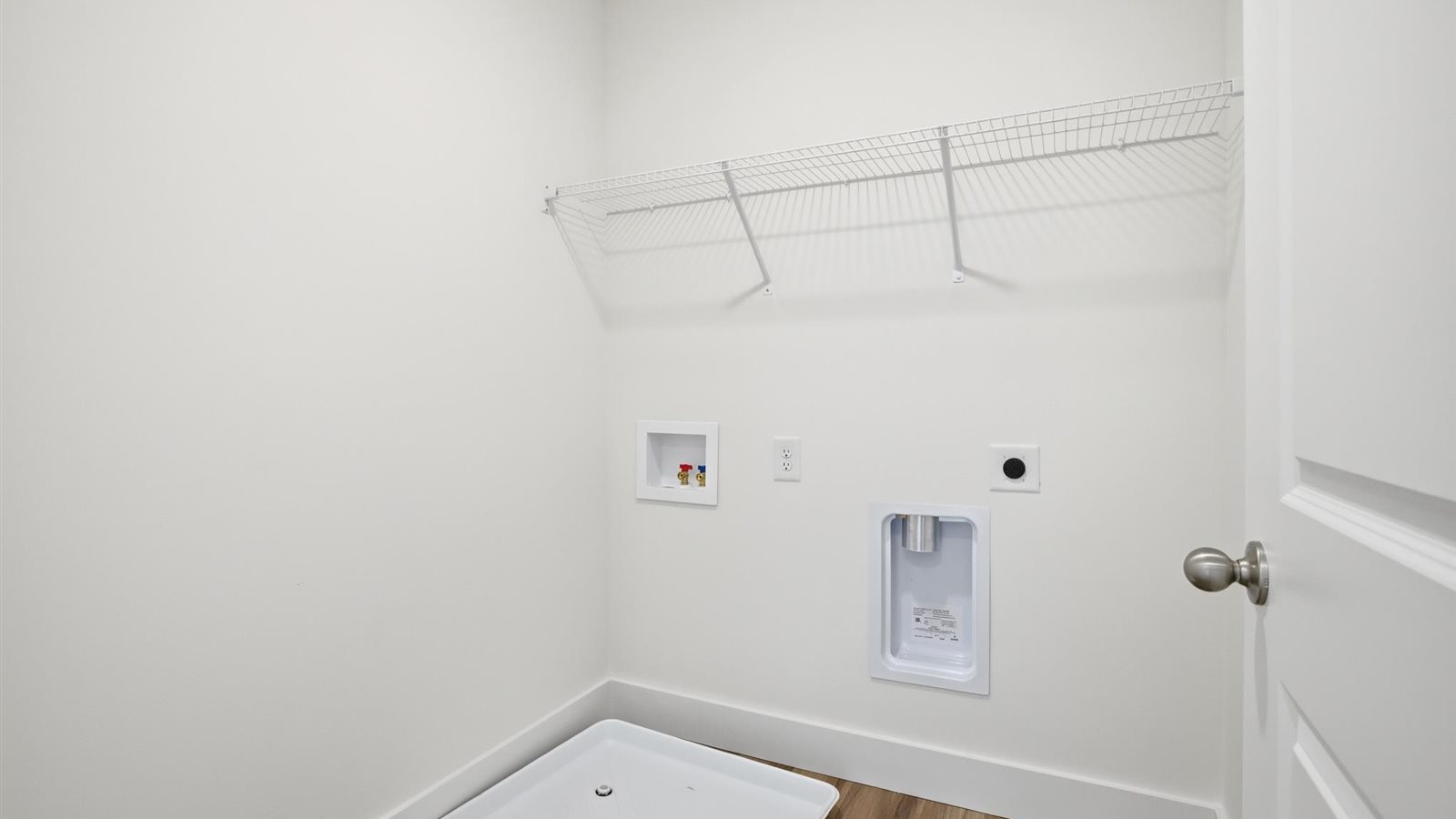 Laundry room with washer and dryer connections