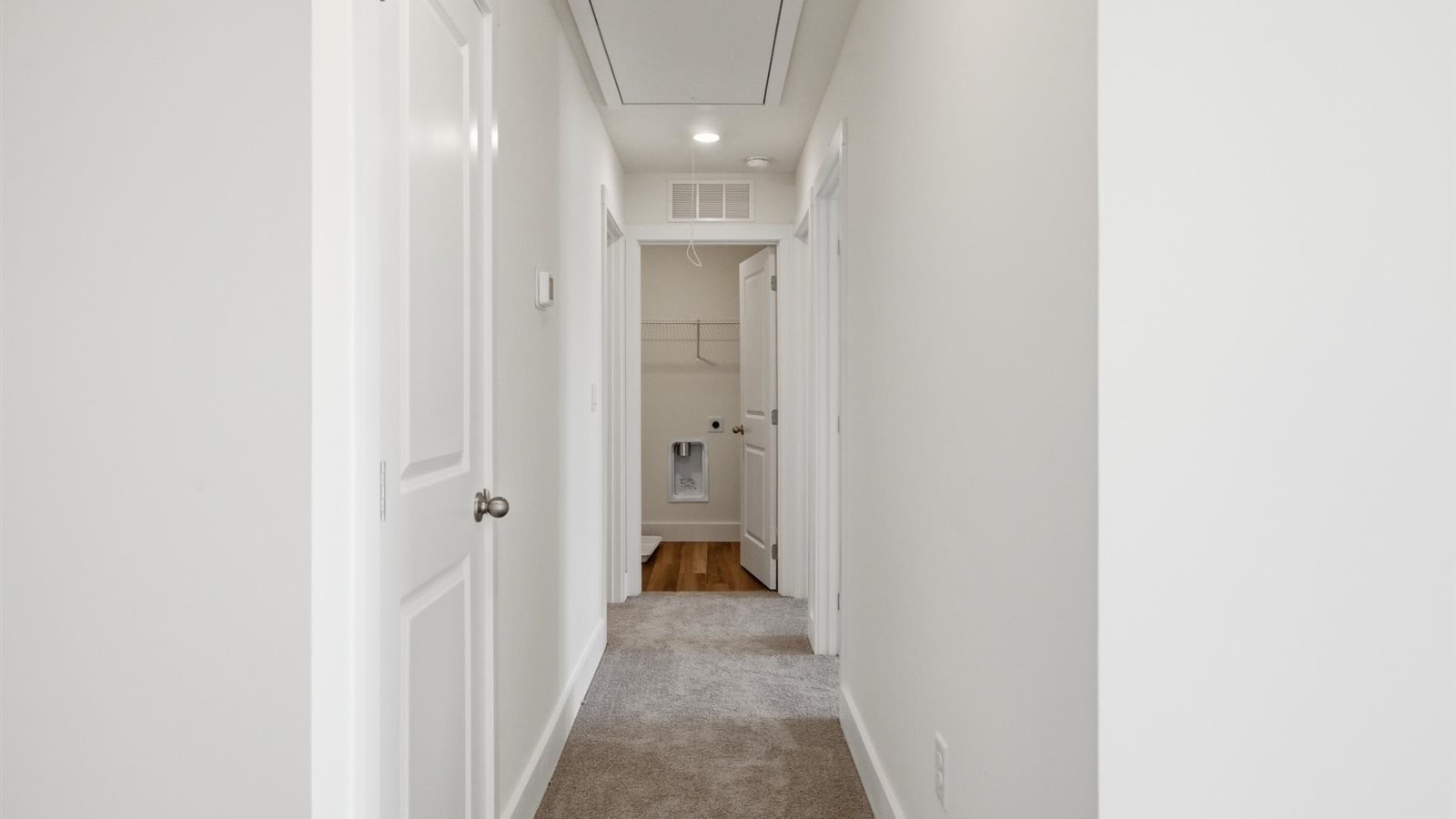Bright hallway with flooring