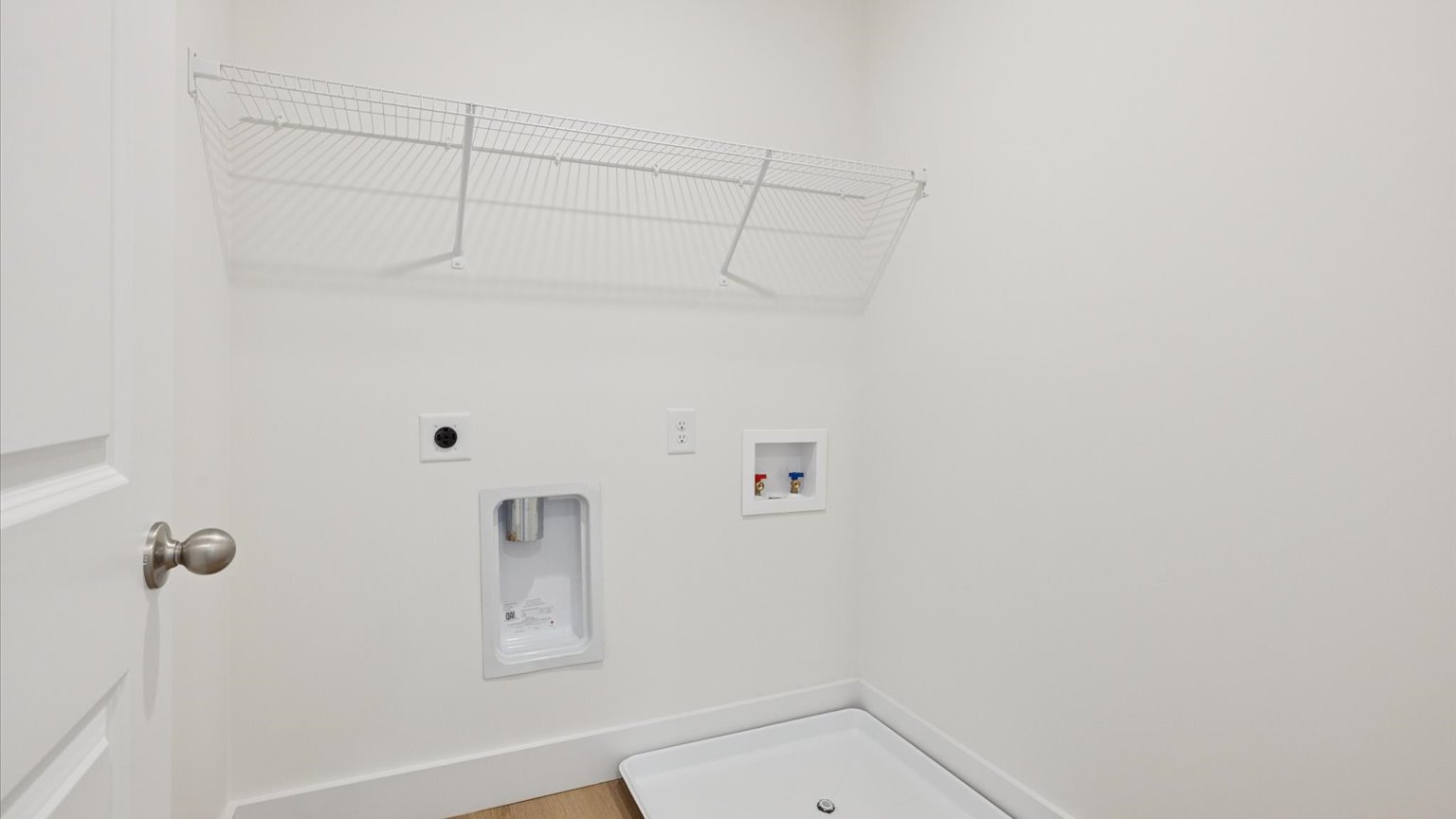 Laundry room with washer and dryer connections