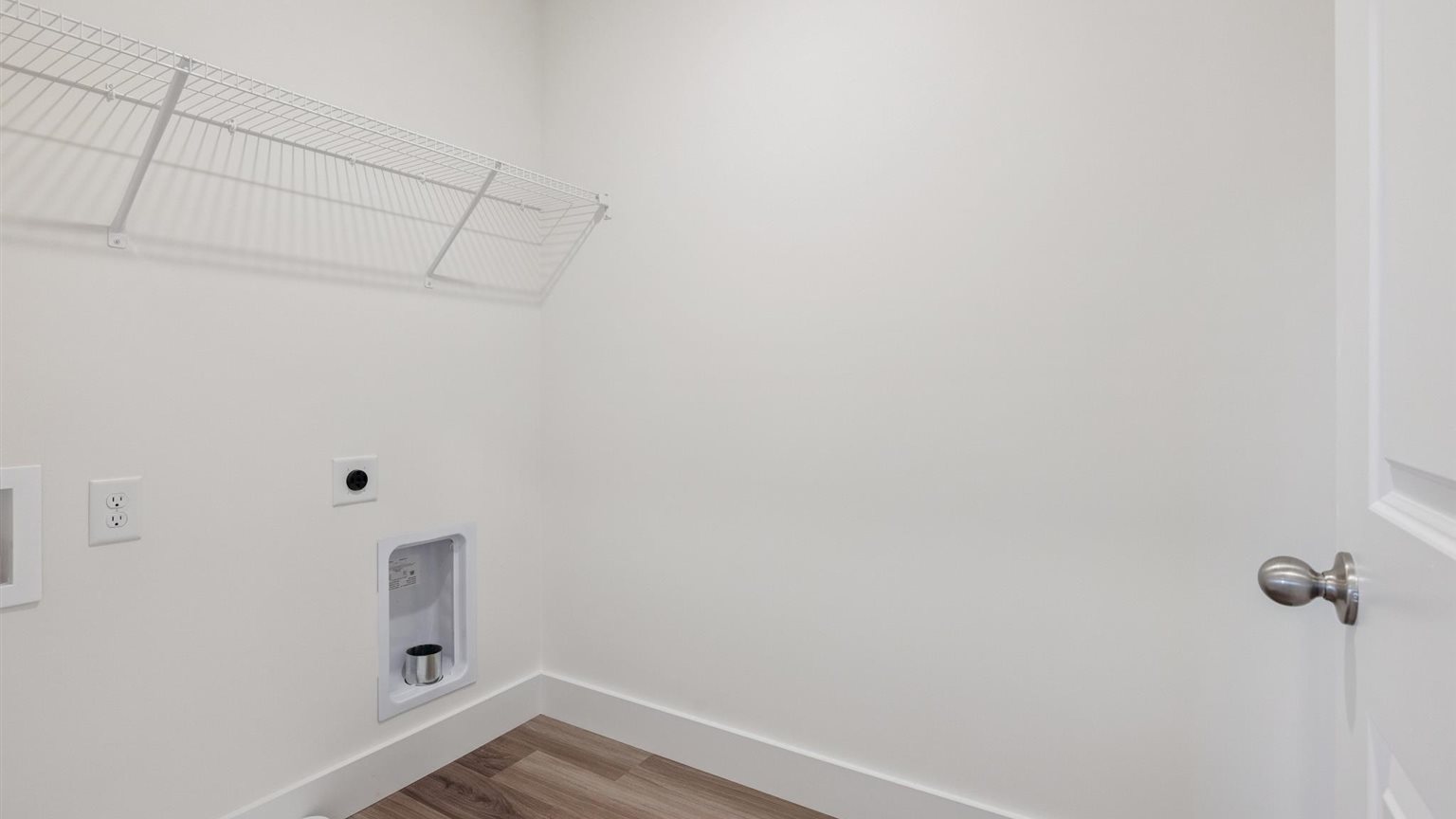 Laundry room with washer and dryer connections