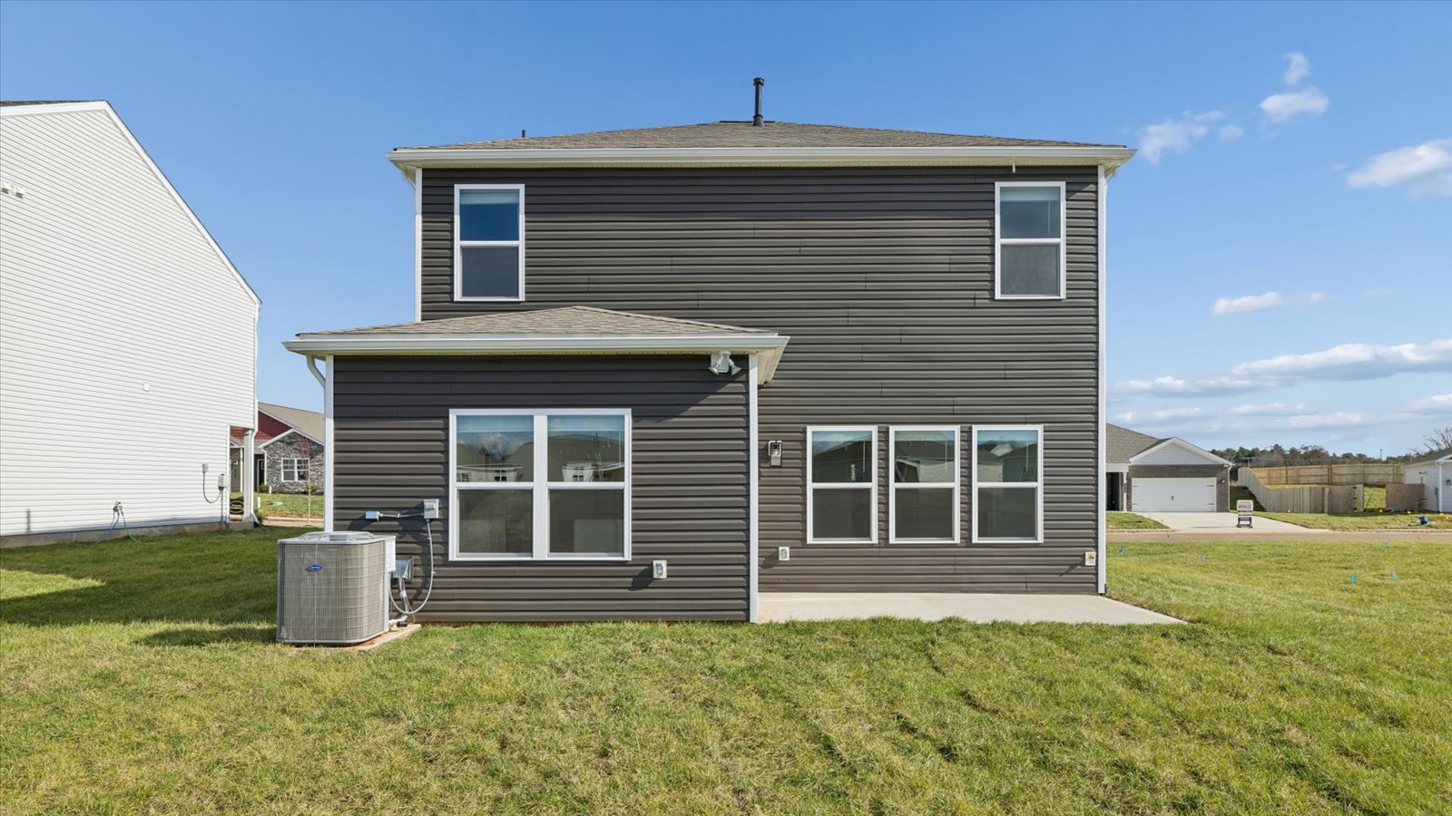 Exterior of two story modern home