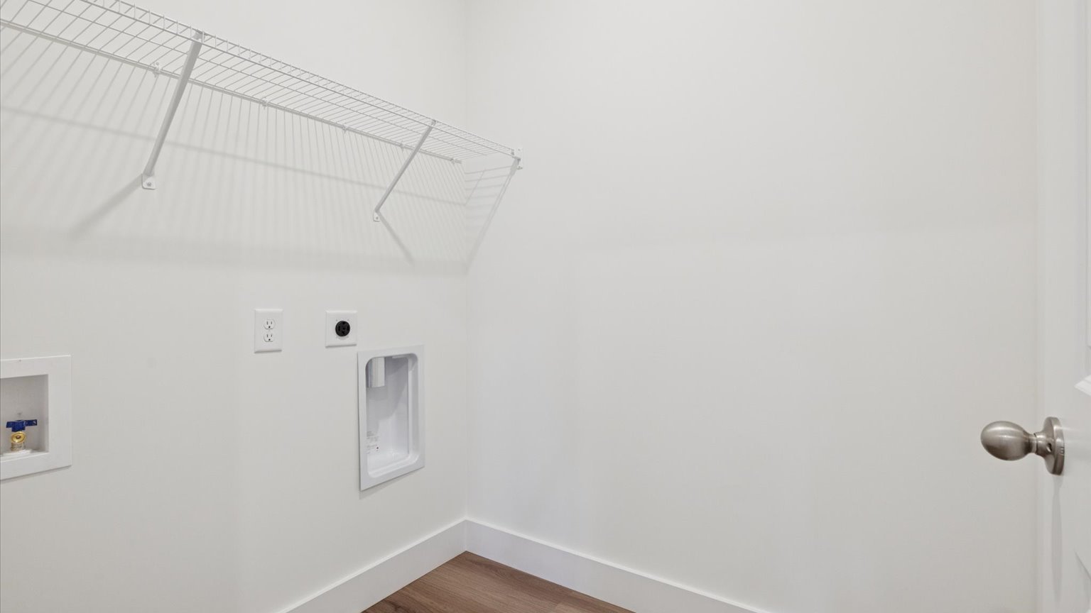 Laundry room with washer and dryer connections
