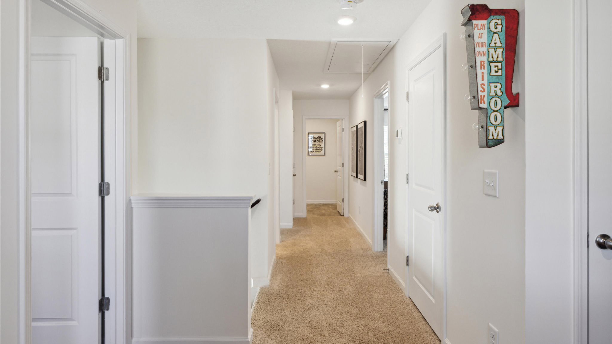Upstairs landing area and loft