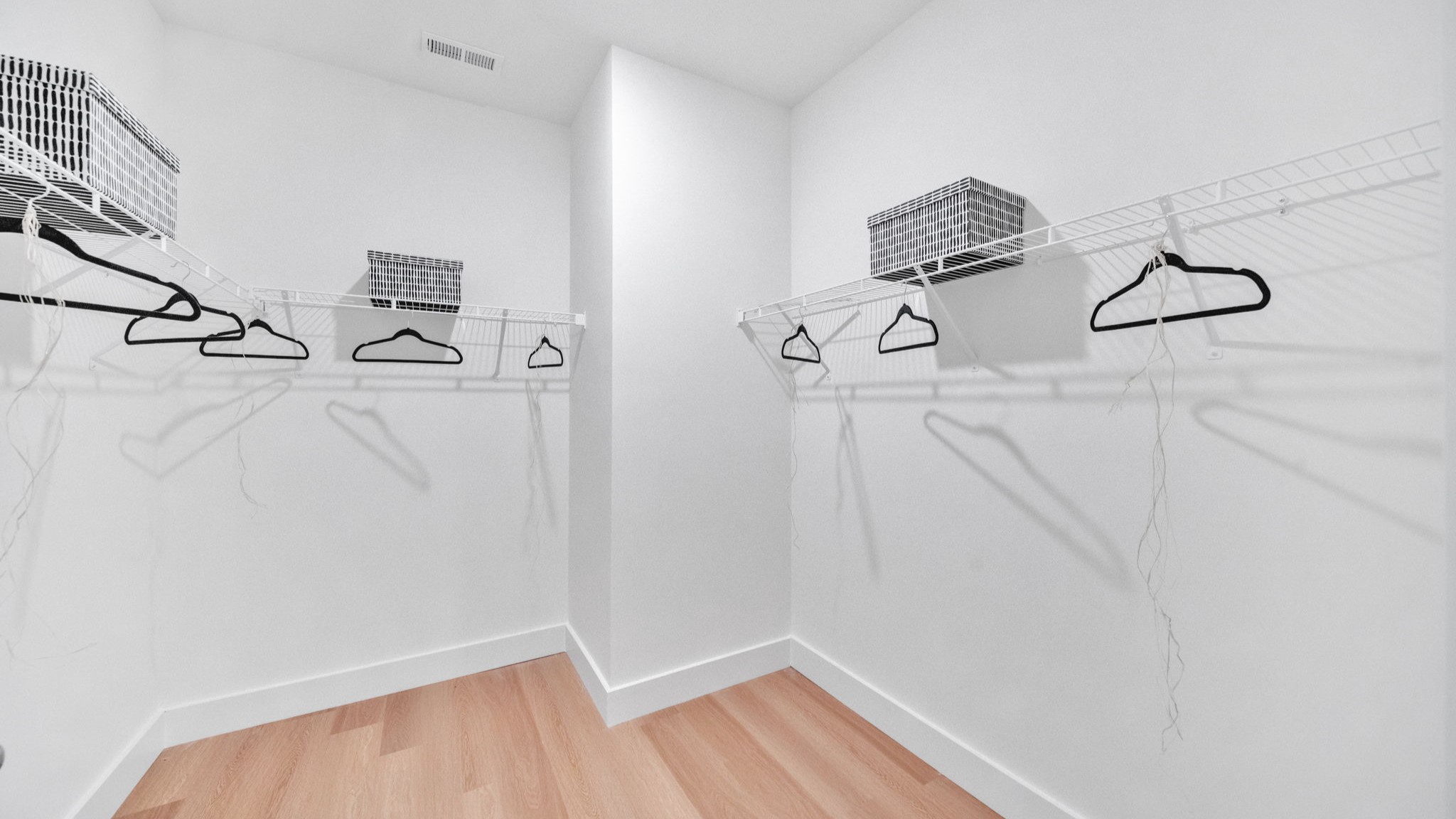 Private primary walk-in closet