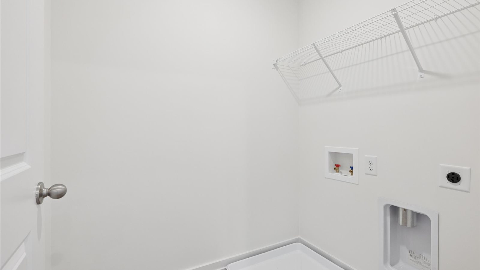 Laundry room with washer and dryer connections