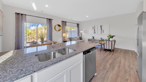 kitchen with granite counter tops