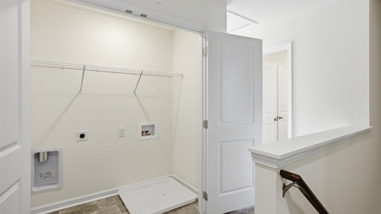 Laundry room with washer and dryer connections
