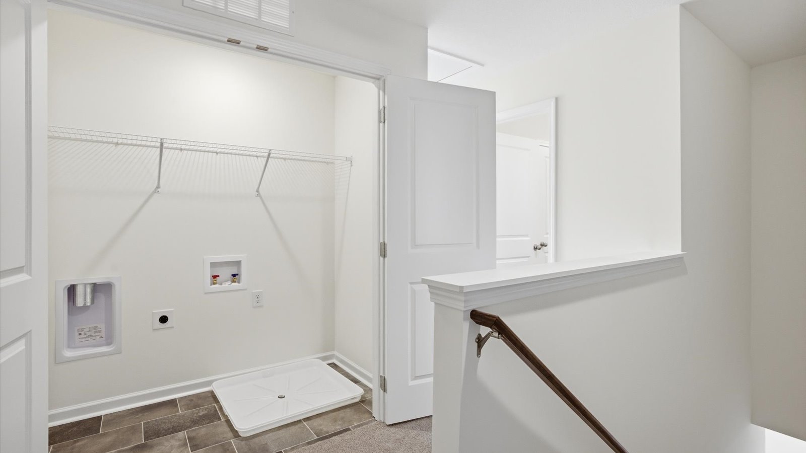 Laundry room with washer and dryer connections