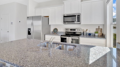 kitchen with granite counter tops