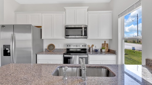 kitchen with granite counter tops