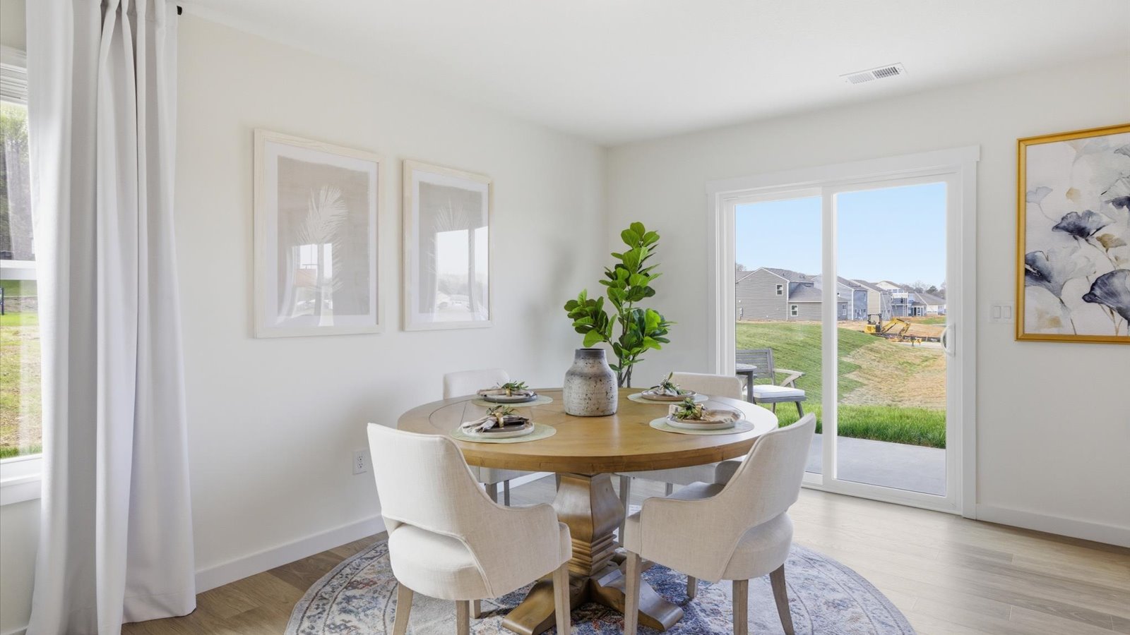 dining area with sliding glass doors leading to back patio