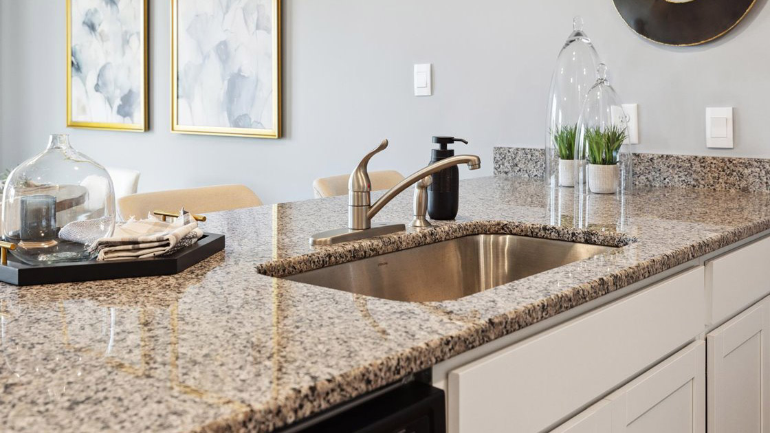 Open concept kitchen, living, family, and dining room space