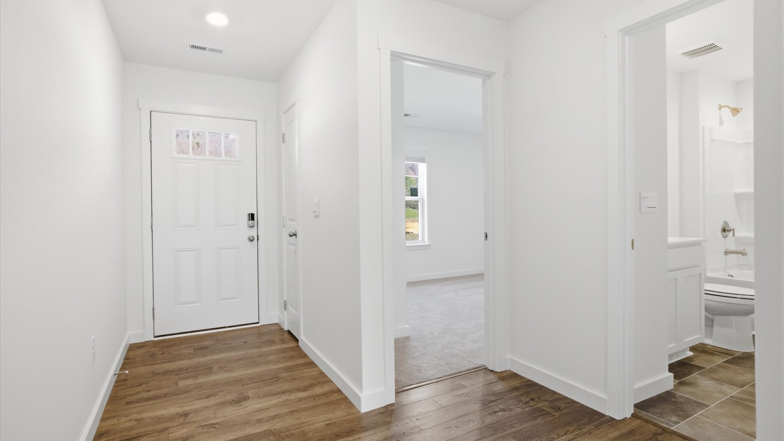 entry way with vinyl flooring