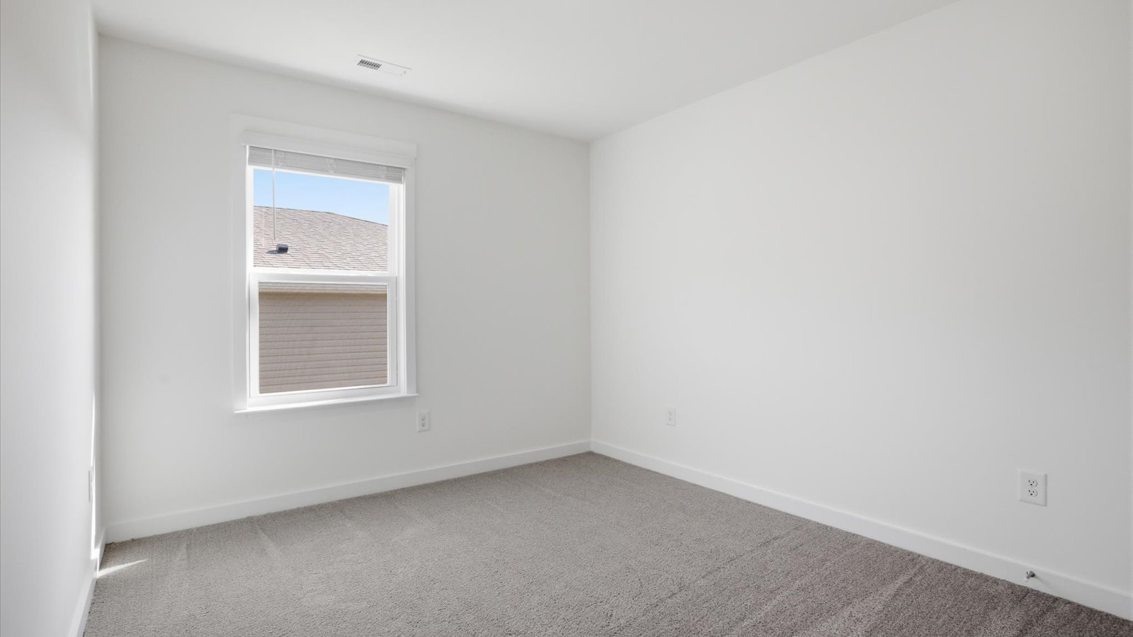 second bedroom with carpet and window
