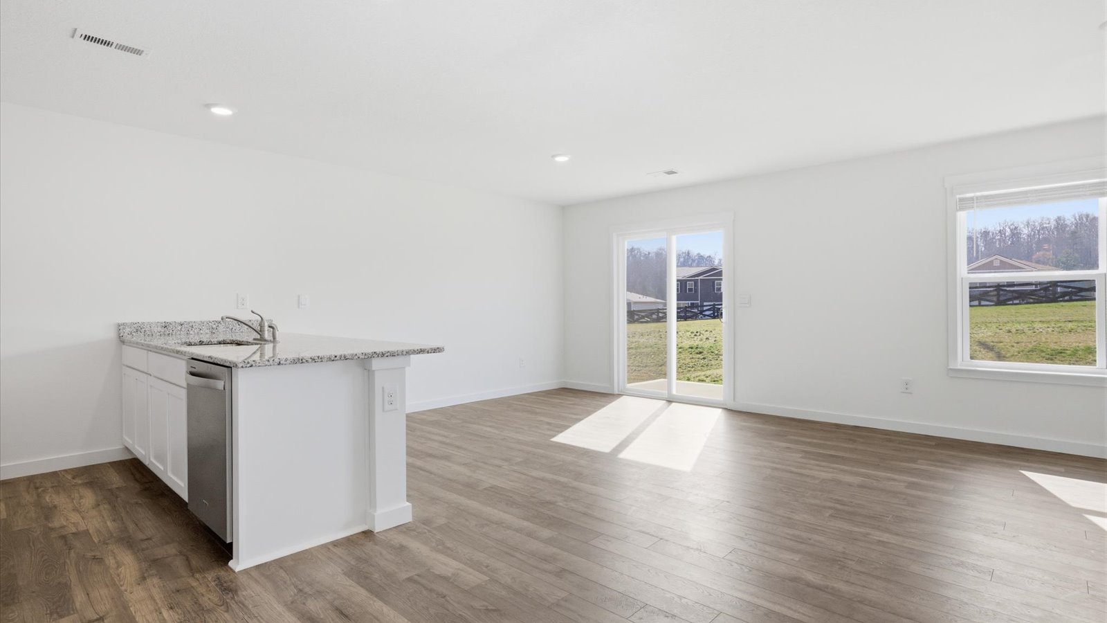 open concept main space of the home