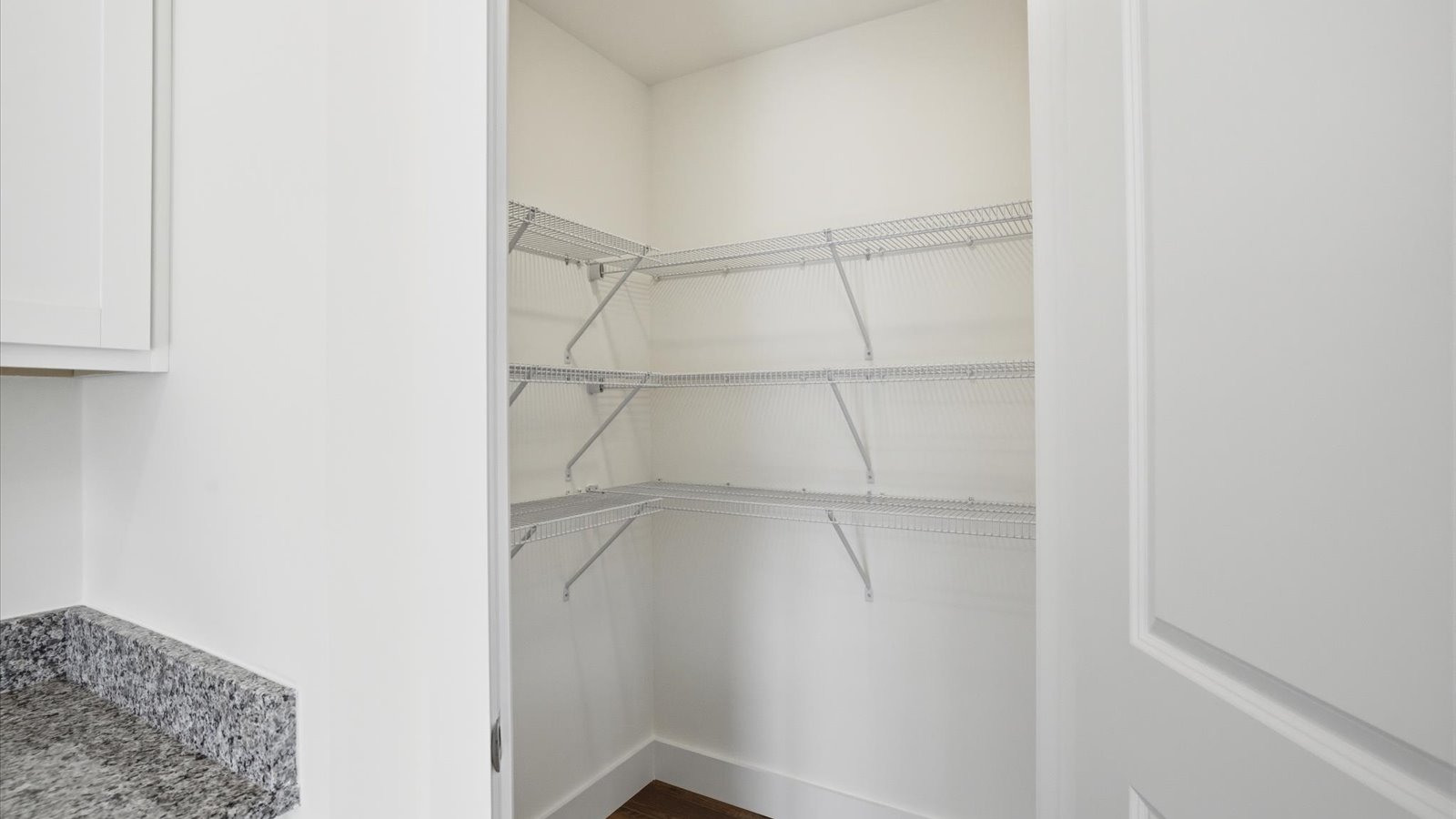 pantry with shelving