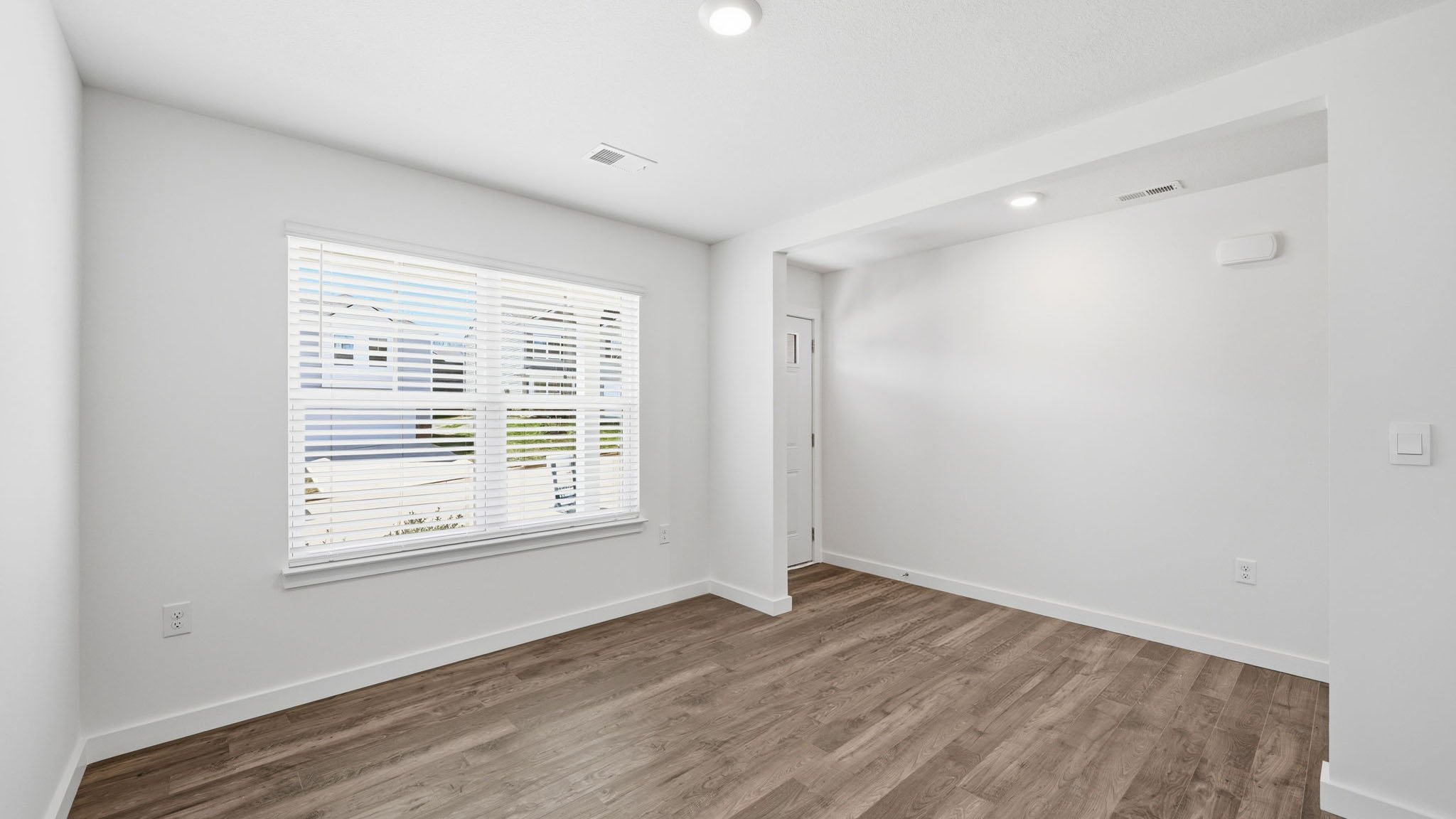 Office and front room space with private french doors