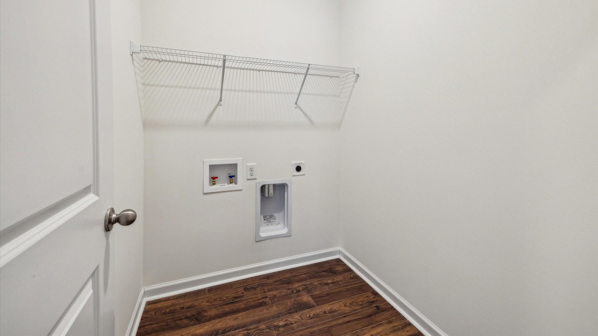 Laundry room with washer and dryer connections