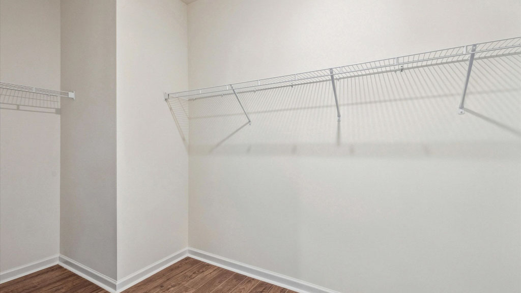 Private primary walk-in closet