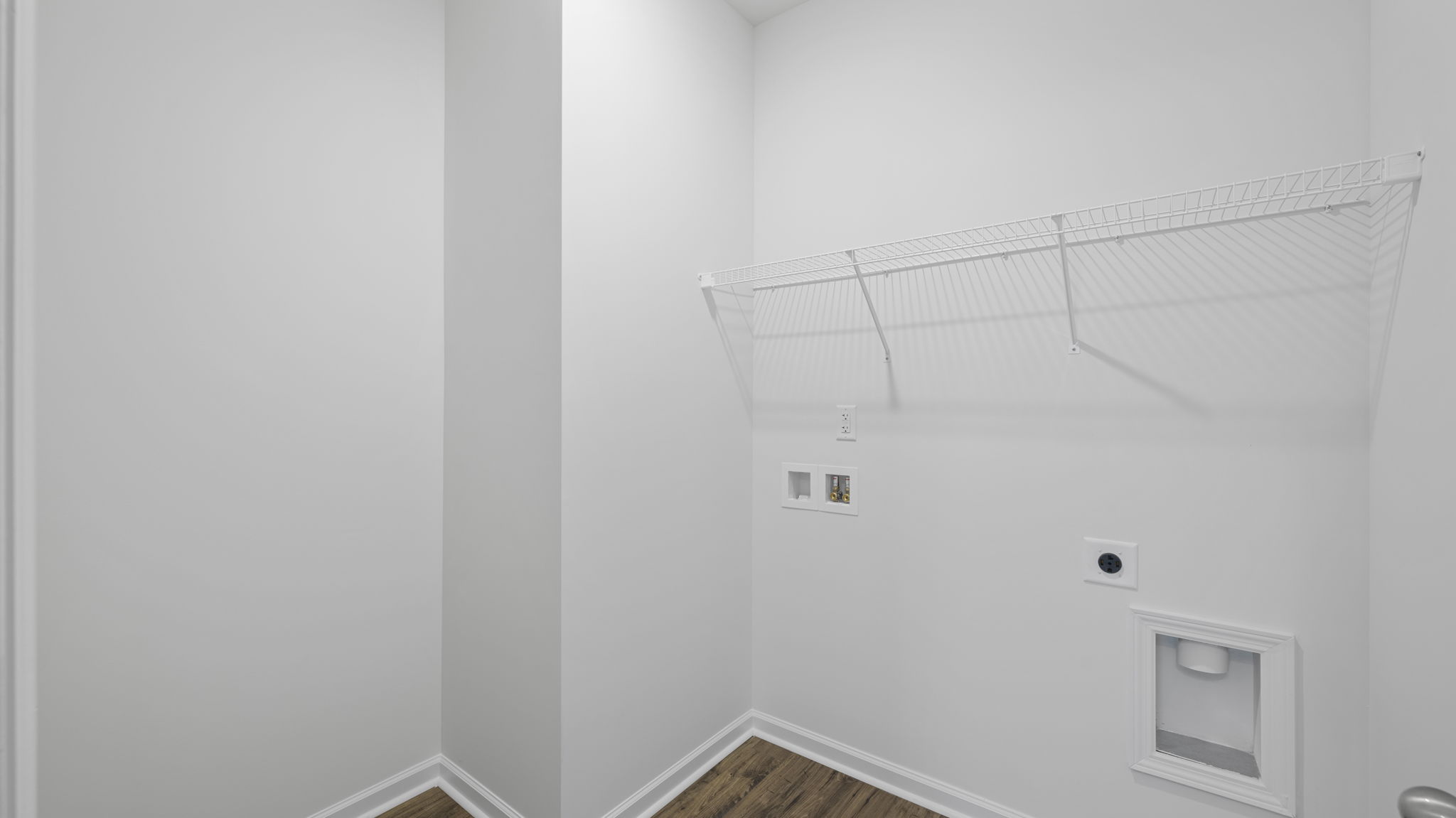 Laundry room with washer and dryer connections