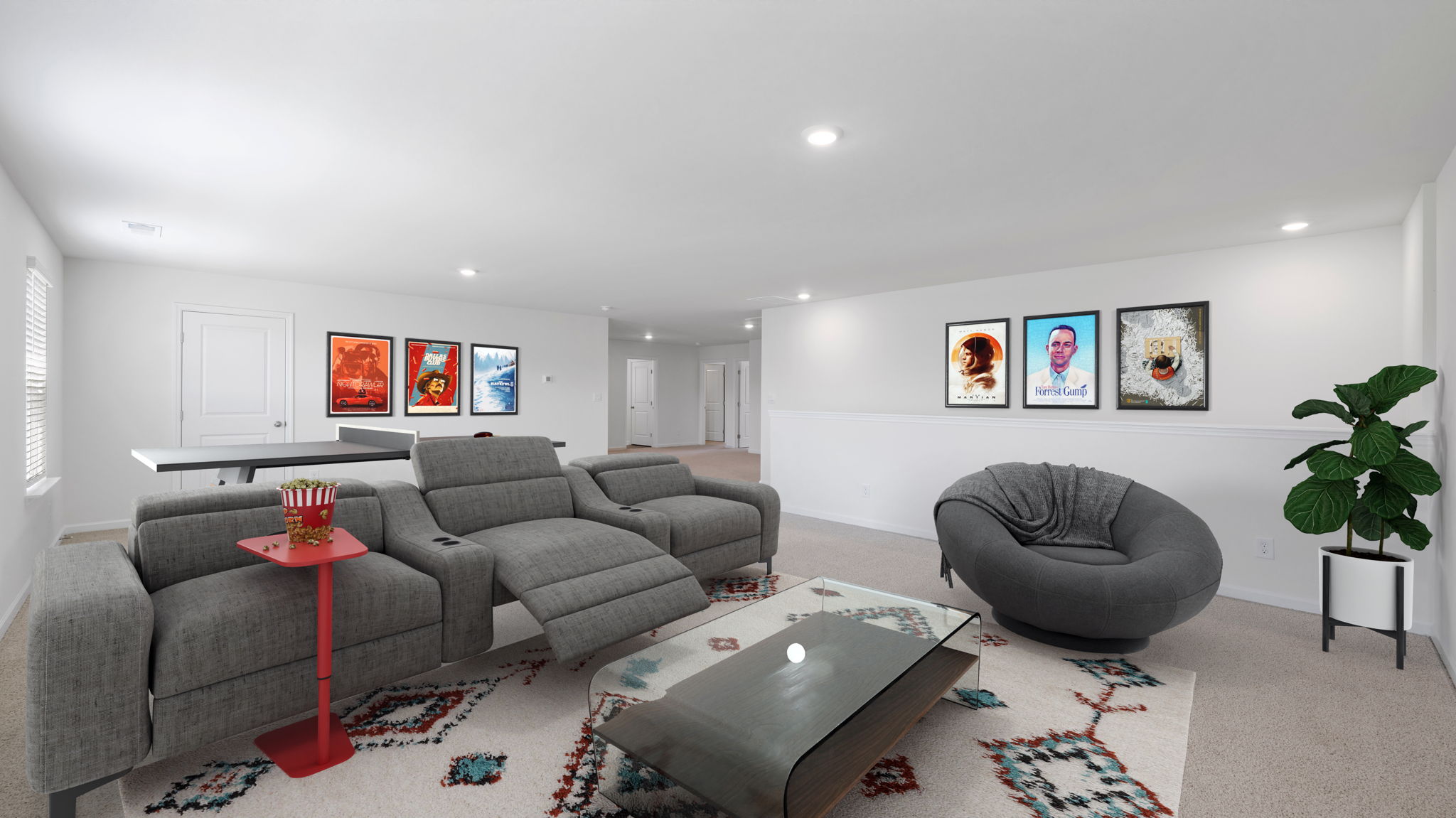 Upstairs landing area and loft