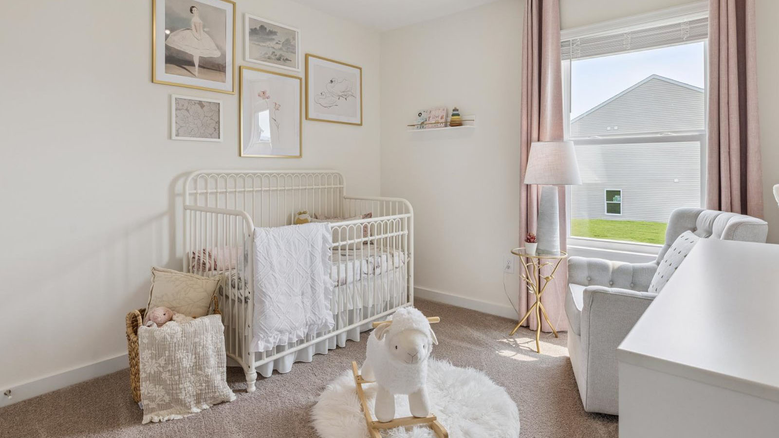 Bedroom with ample natural light and carpet floors