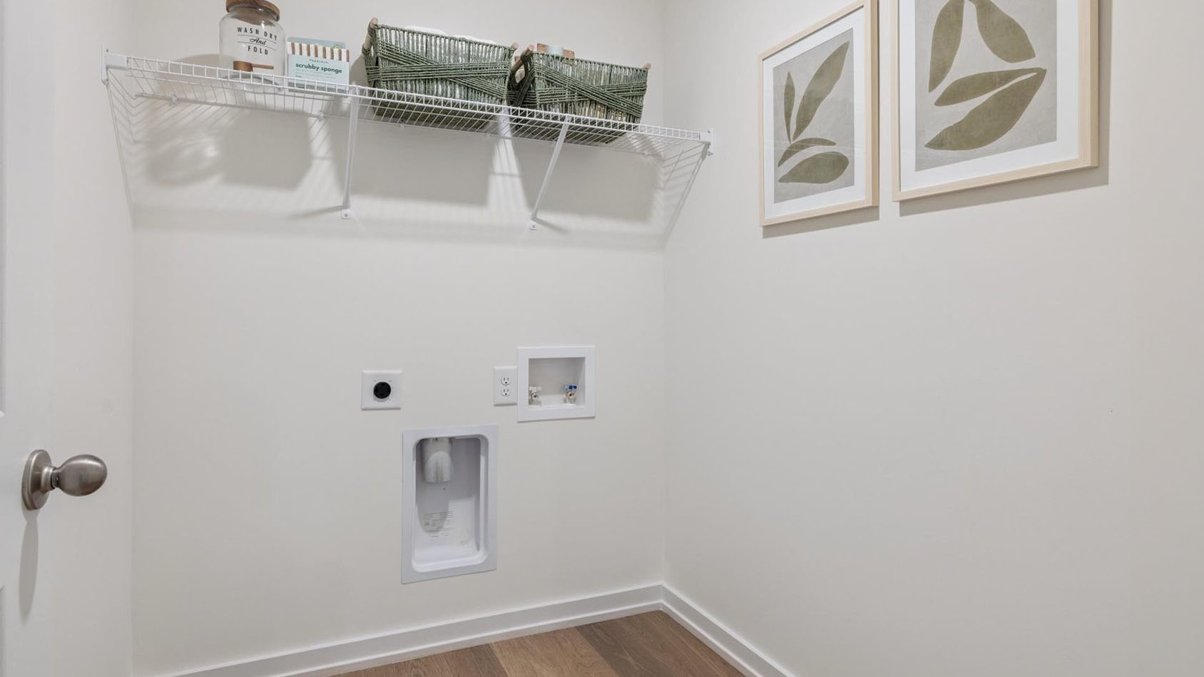 Laundry room with washer and dryer connections