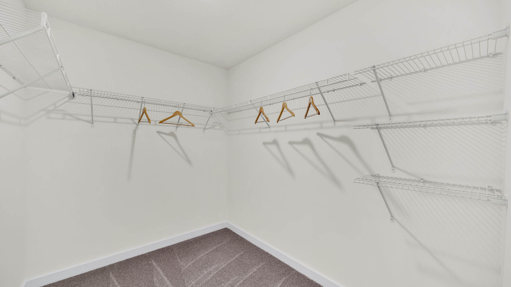 Private primary walk-in closet