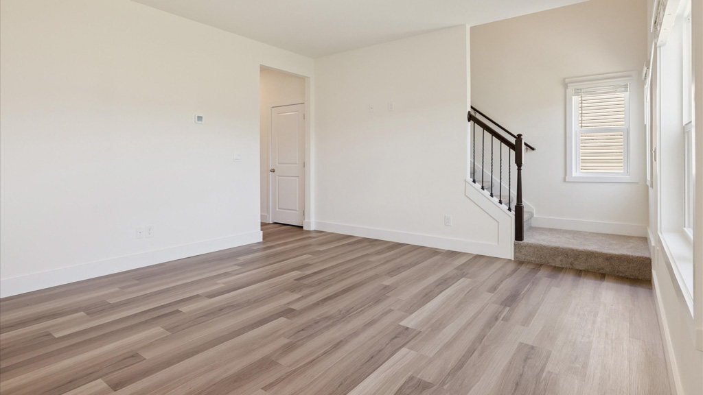 Open concept kitchen, living, family, and dining room space