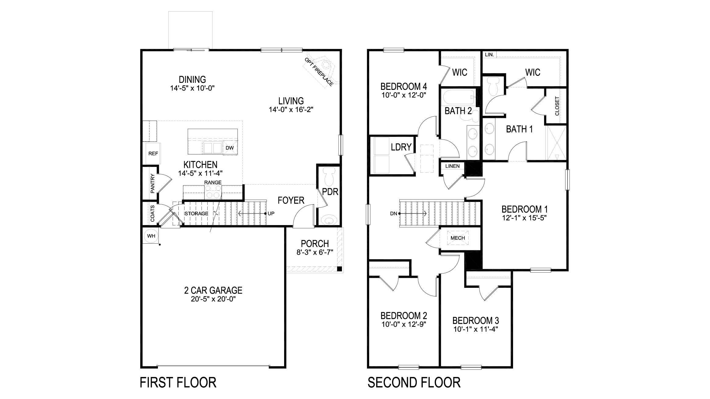 Price's Point - Aisle Plan By D.R. Horton 2-story, 2-car garage, 4-bedroom, 2.5-bath