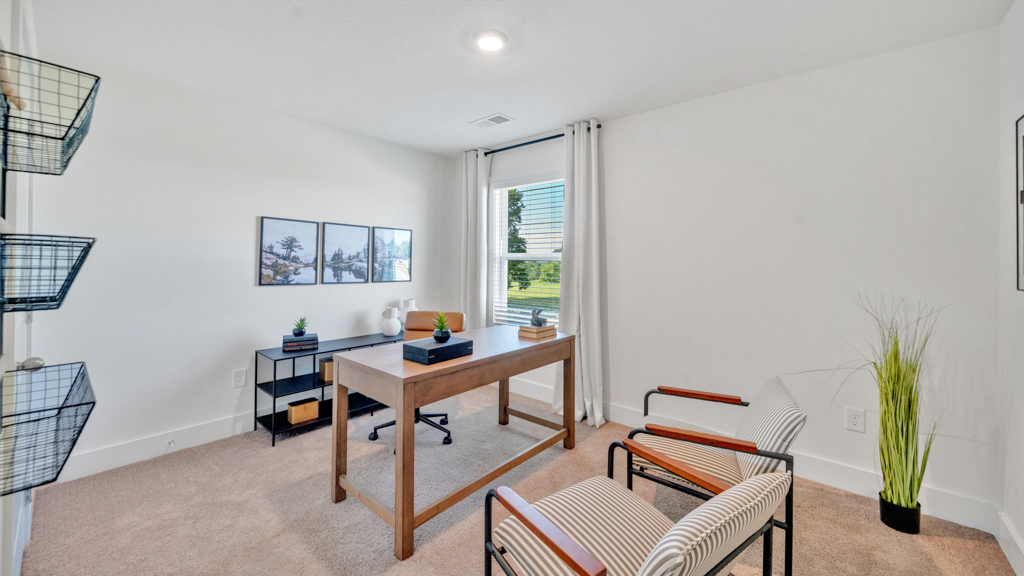 Multi-use bedroom, flex, office, study, craft, entertainment game room in D.R. Horton's new stylish construction home