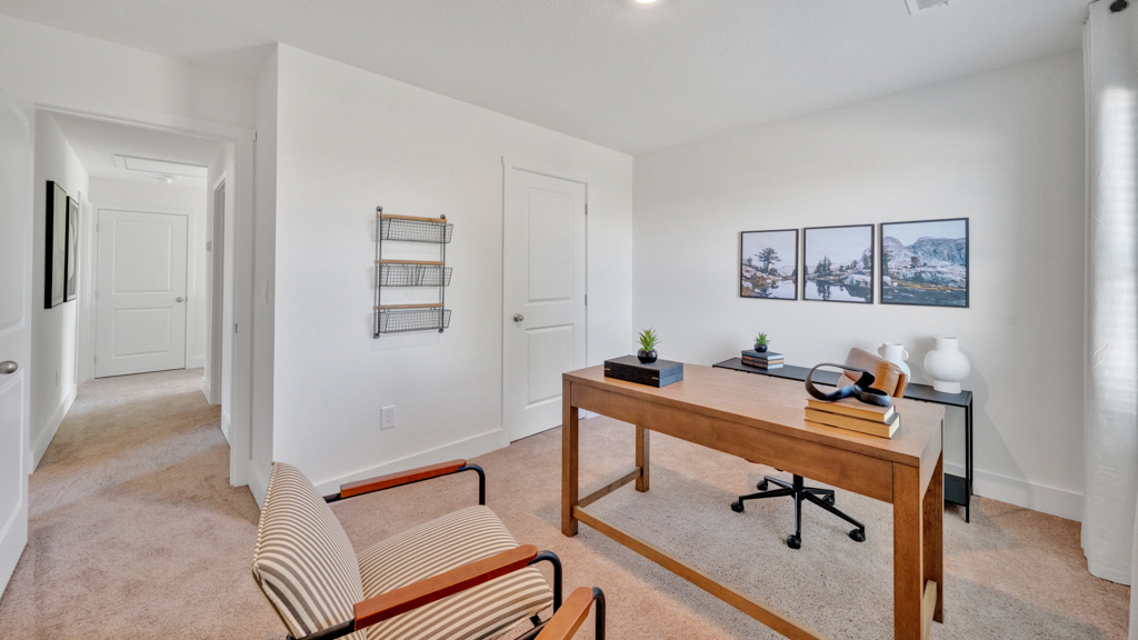 View from kitchen to the living room, backyard area, adding our fresh open design at Price's Point
