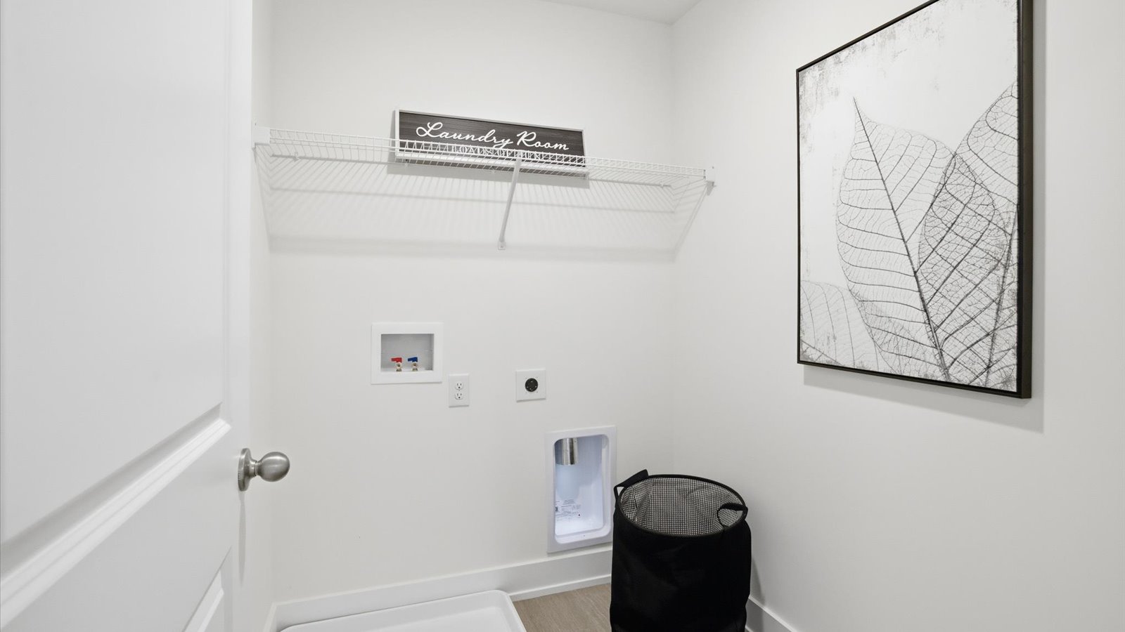 Laundry room with washer and dryer connections