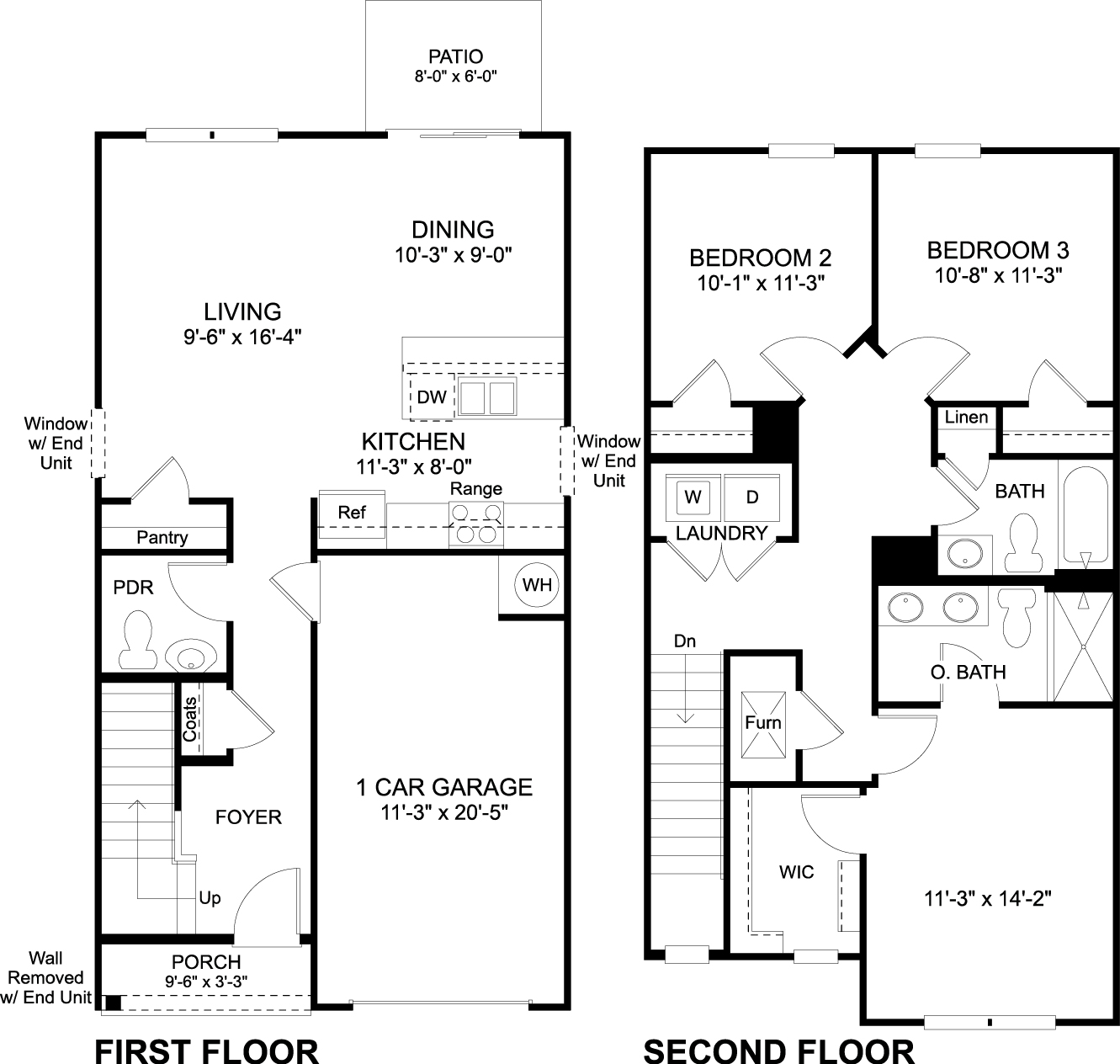 Townhome floorplan