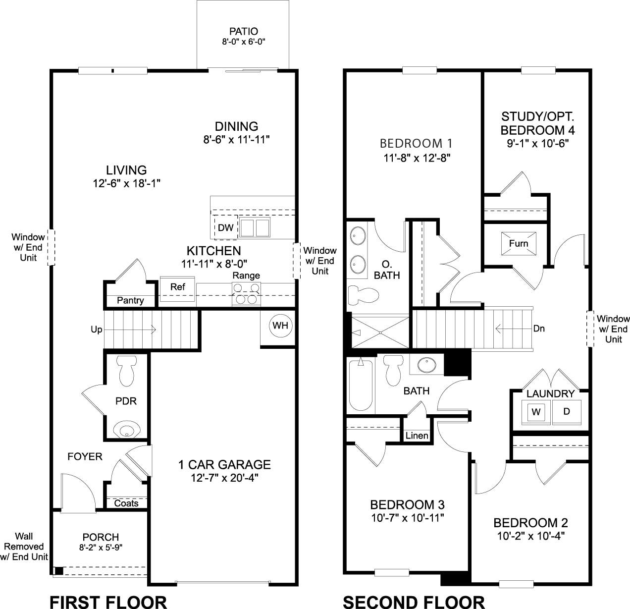Townhome floorplan