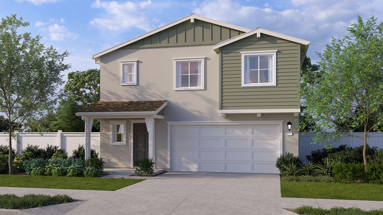 Eagles Landing Muir Plan Farmhouse Elevation Exterior Rendering