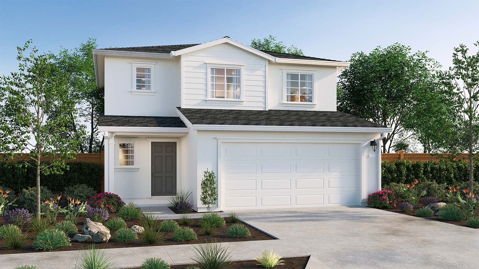 The Crossings Sierra Plan Traditional Elevation Exterior Rendering