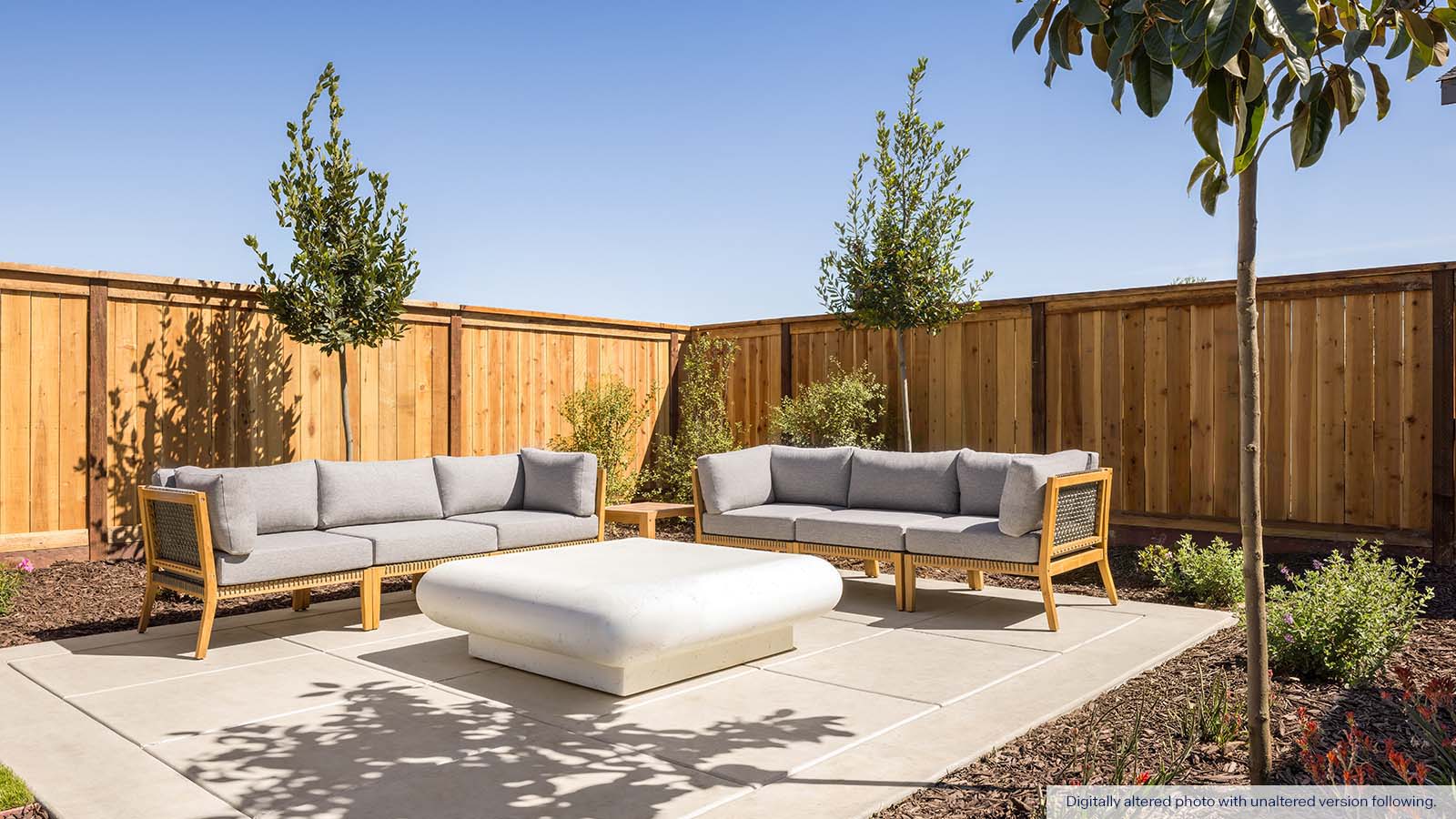 The Crossings Cypress Plan Backyard seating