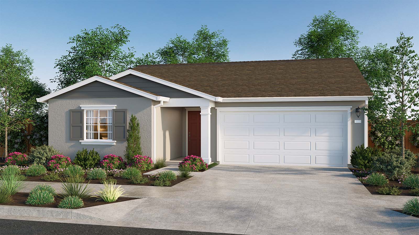 The Crossings Madrone Plan Traditional Elevation Exterior Rendering
