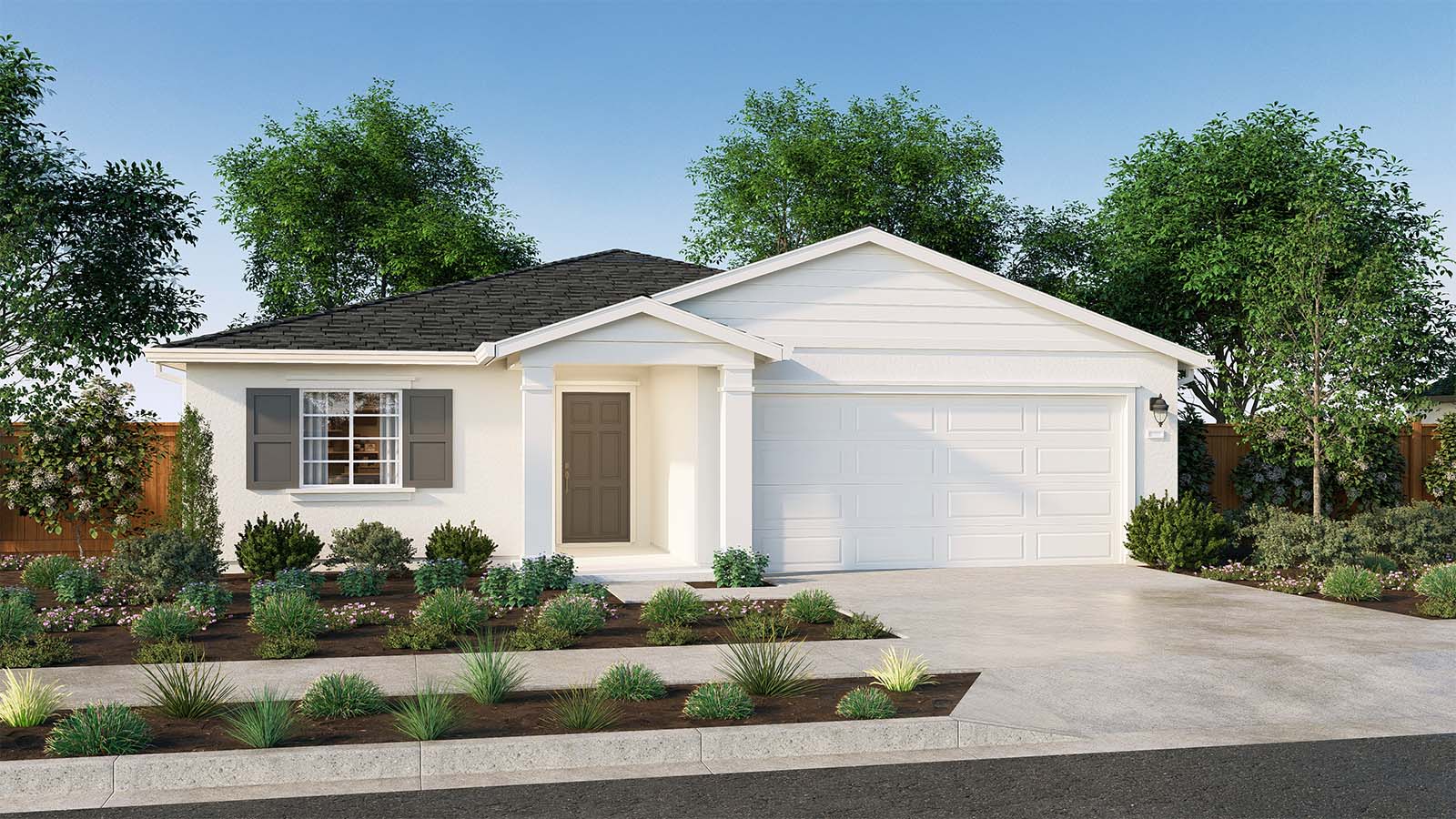 The Crossings Redwood Plan Traditional Elevation Exterior Rendering