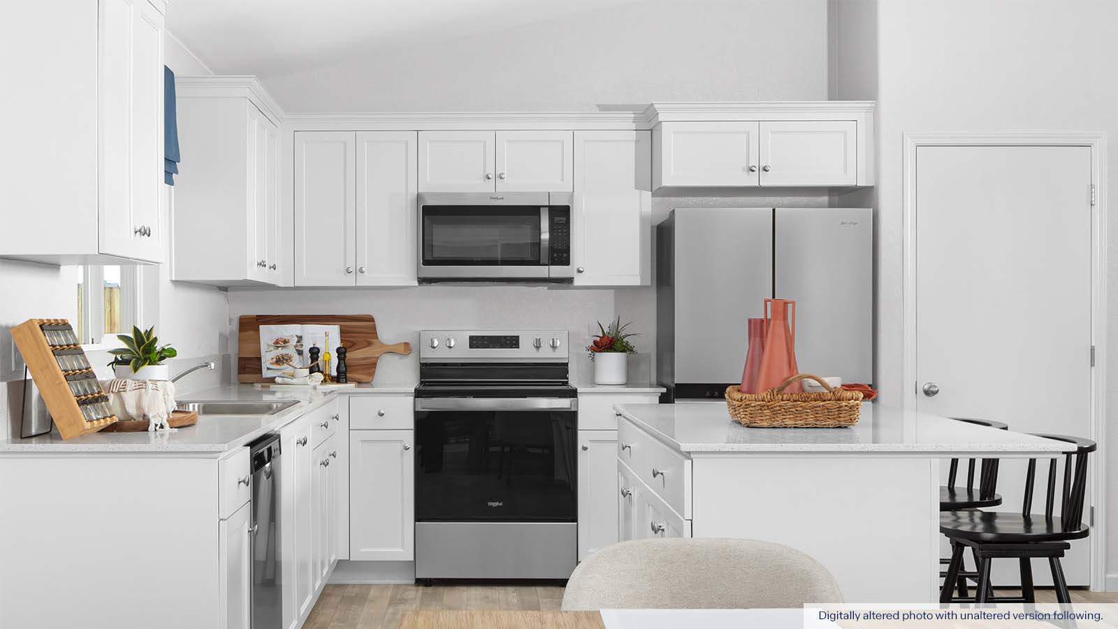 Meadows at Baldwin Ranch Redwood Plan Madrone Plan Mediterranean Exterior Kitchen Side