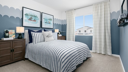 Meadows at Baldwin Ranch Plan 3 Secondary Blue Bedroom