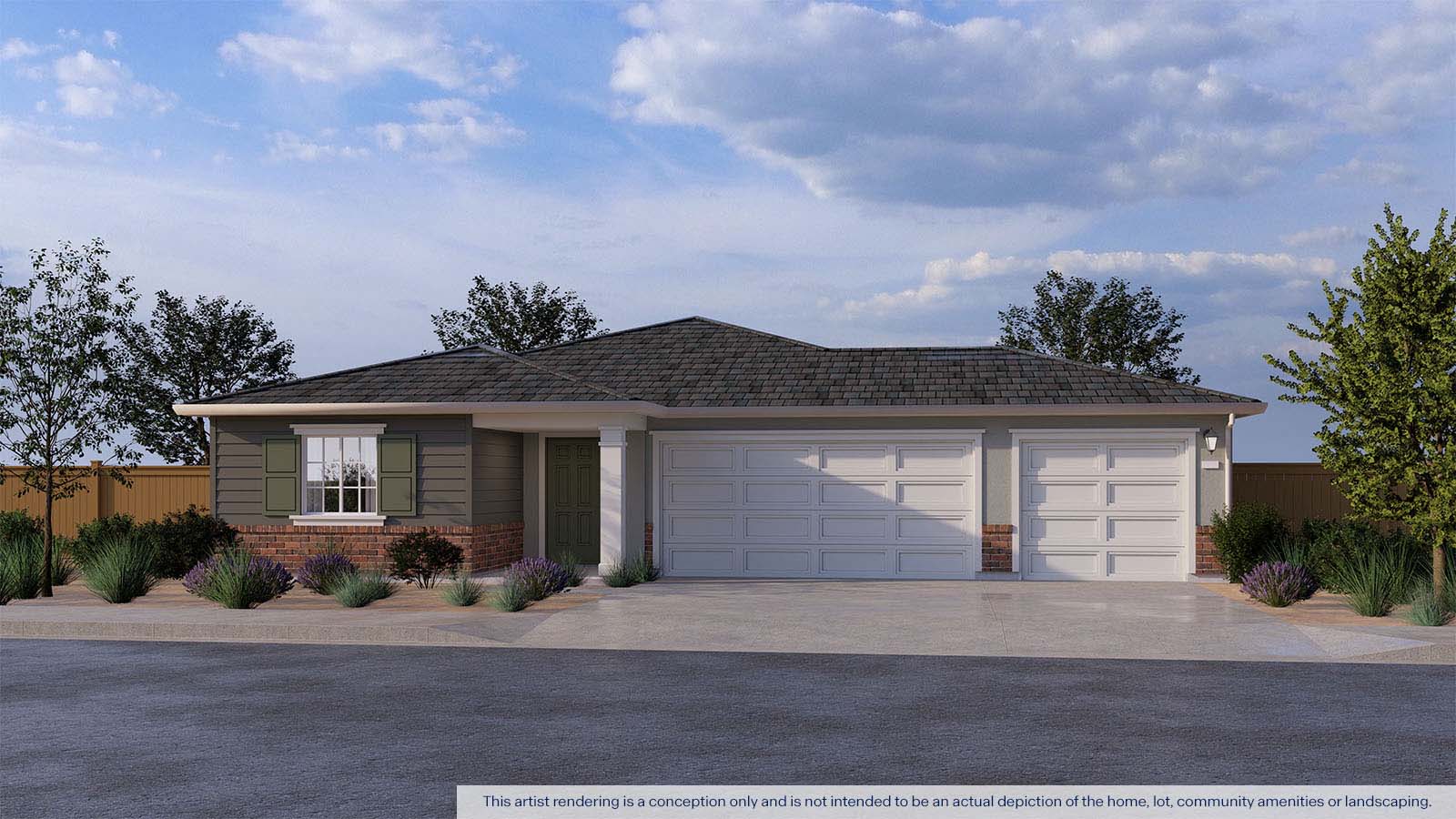 Alpine at Villa Ticino Madrone Plan 3 Car Traditional Exterior