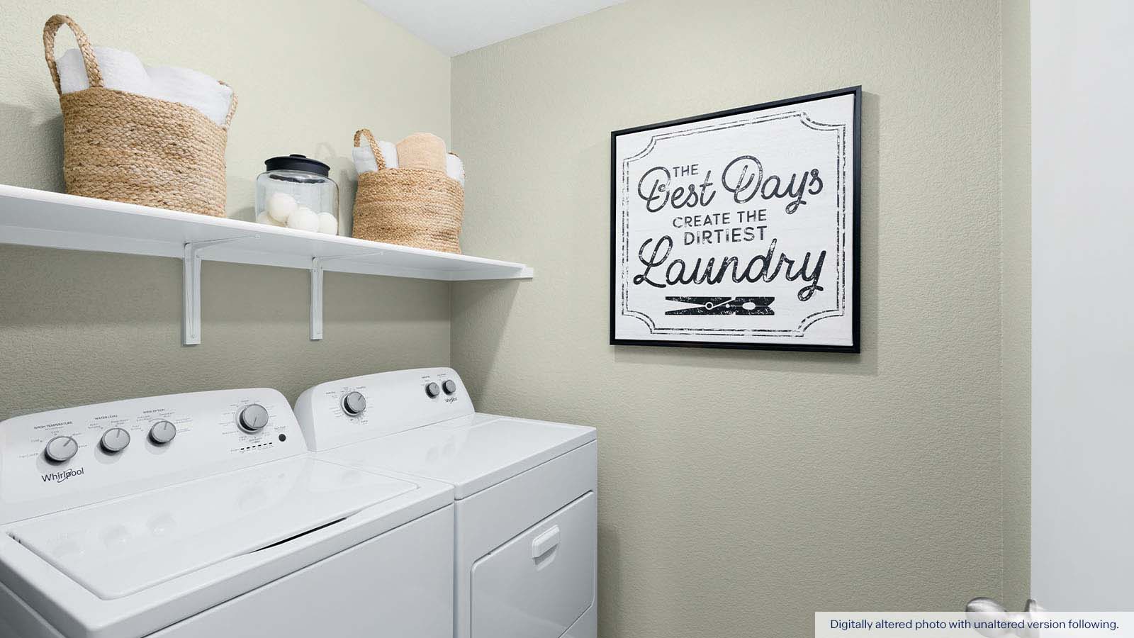 Alpine Redwood Plan Laundry